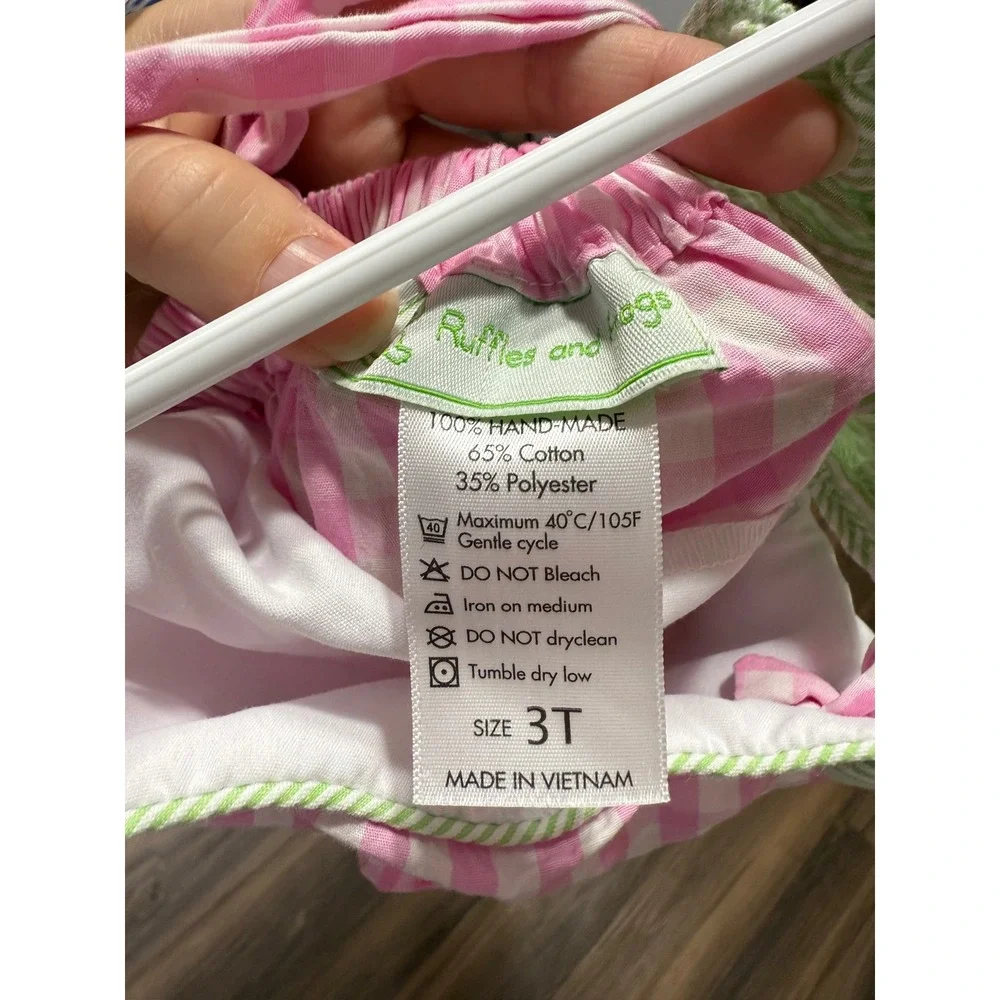 Smocked Pink Gingham Watermelon Smocked Dress Toddler‎ Girl 3T